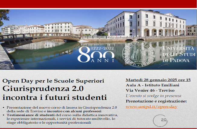 Collegamento a 28 gennaio 2025 ore 15 - Open Day per le Scuole Superiori - Giurisprudenza 2.0 incontra i futuri studenti