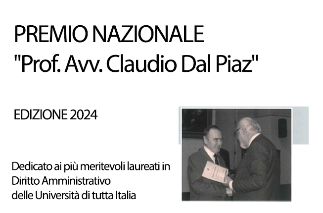 Collegamento a PREMIO NAZIONALE 'Prof. Avv. Claudio Dal Piaz' - EDIZIONE 2024