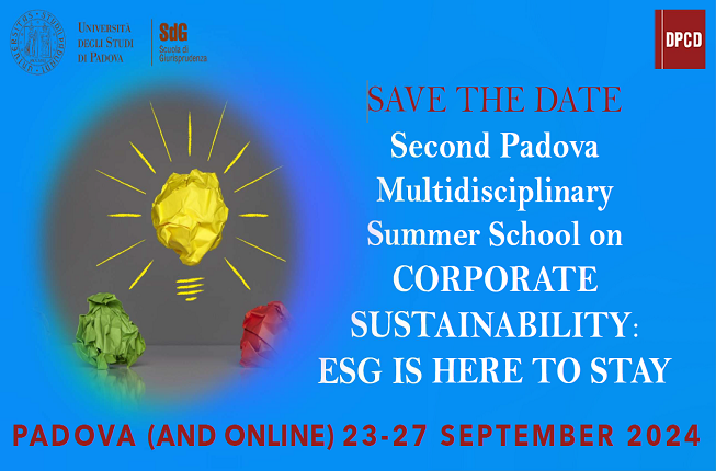 Collegamento a 23 - 27 SEPTEMBER 2024 - CORPORATE SUSTAINABILITY: ESG IS HERE TO STAY