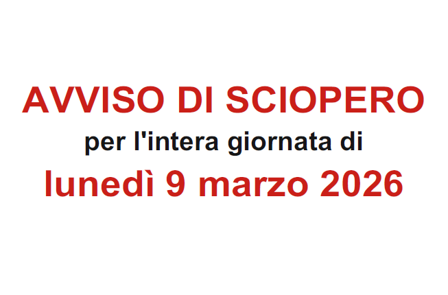 Collegamento a AVVISO DI SCIOPERO